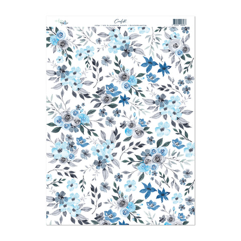 Bouquet binding fabric 35x50cm INDIGO