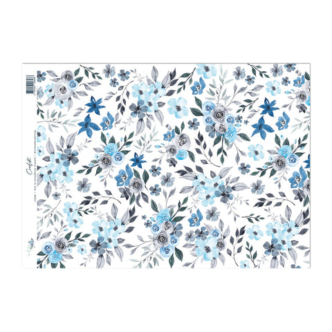 Bouquet binding fabric 35x50cm INDIGO
