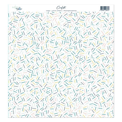 Vellum Confetti 12"x12" INDIGO