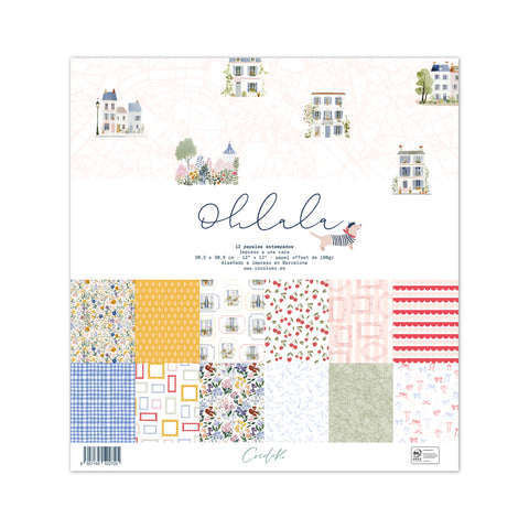 Bloc de 24 papeles 12"x12" OHLALA
