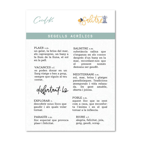Sellos de Scrapbooking Definiciones SALITRE CAT
