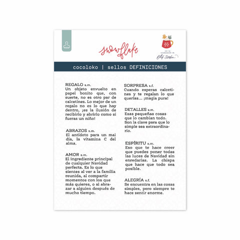 Sellos de Scrapbooking Definiciones NAVIDAD v.2 ESP