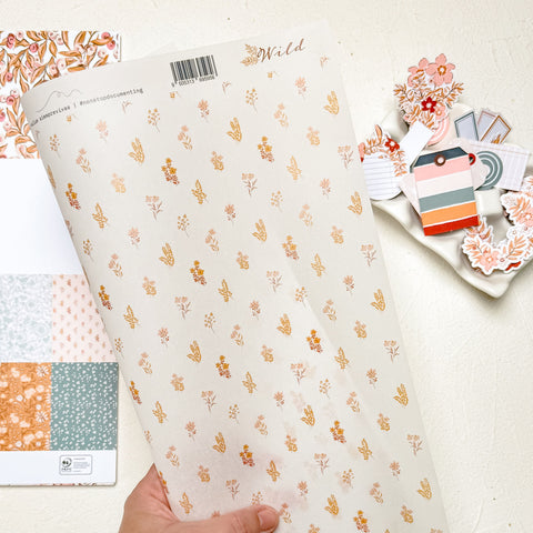 Vellum 12x12 a una cara Siemprevivas WILD