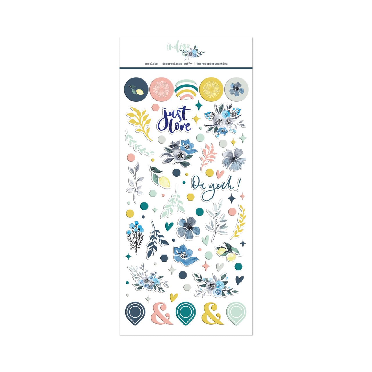 Indigo Sticker Puffy INDIGO Stickers – Cocoloko