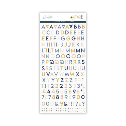 SALITRE Alphabet Puffy Sticker Set