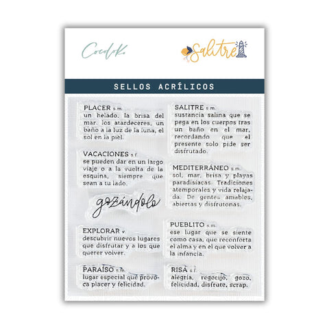 Saltpeter - Scrapbooking Stamps Definitions Spanish