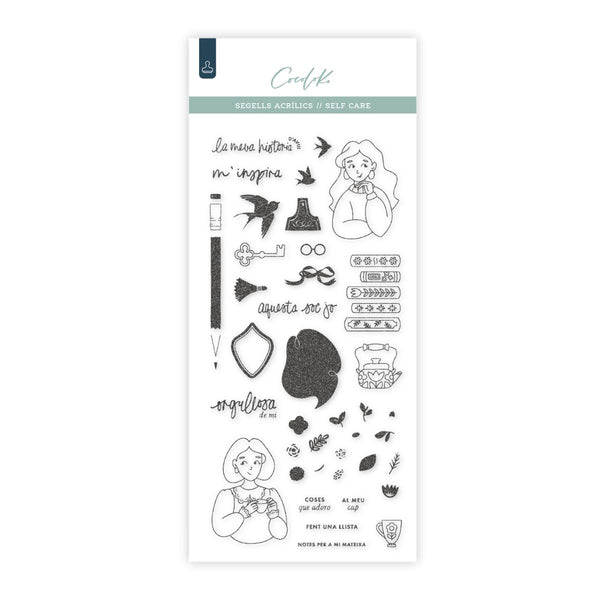 Self Care Scrapbooking Stamps - català
