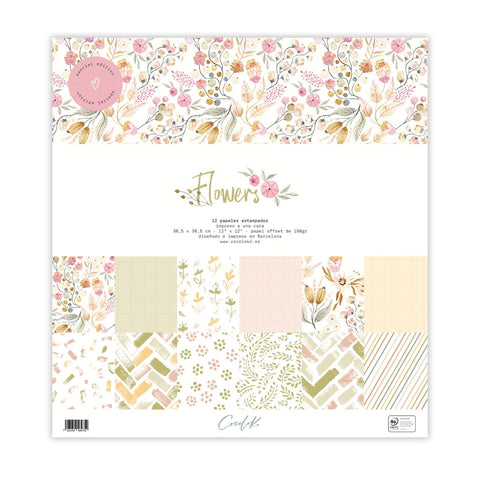 Pack Papeles 12x12 FLOWERS