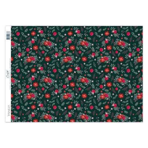 Tela de encuadernar Granadas 35x50cm Stardust