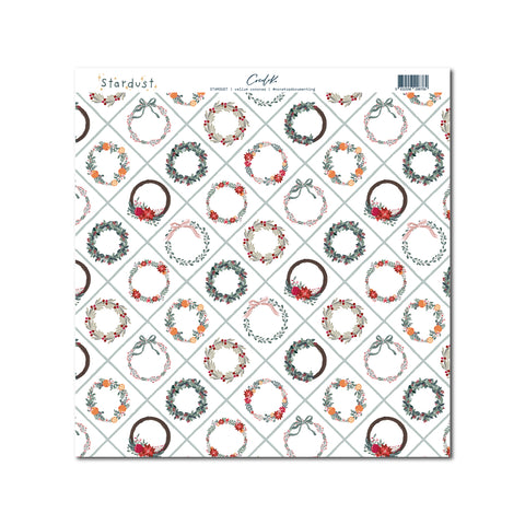 Vellum 12x12 a una cara "Coronas" Stardust