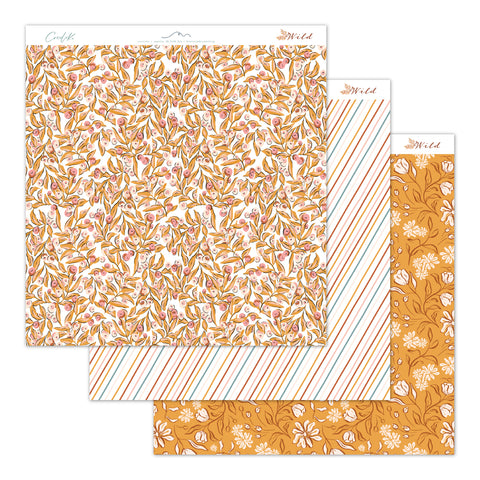 Bloc de 16 papeles 12"x12" WILD