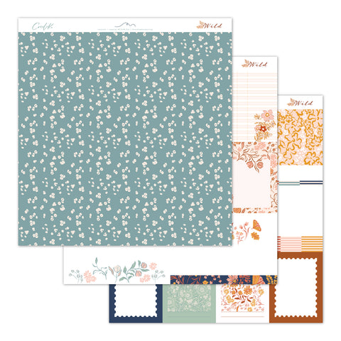 Bloc de 16 papeles 12"x12" WILD