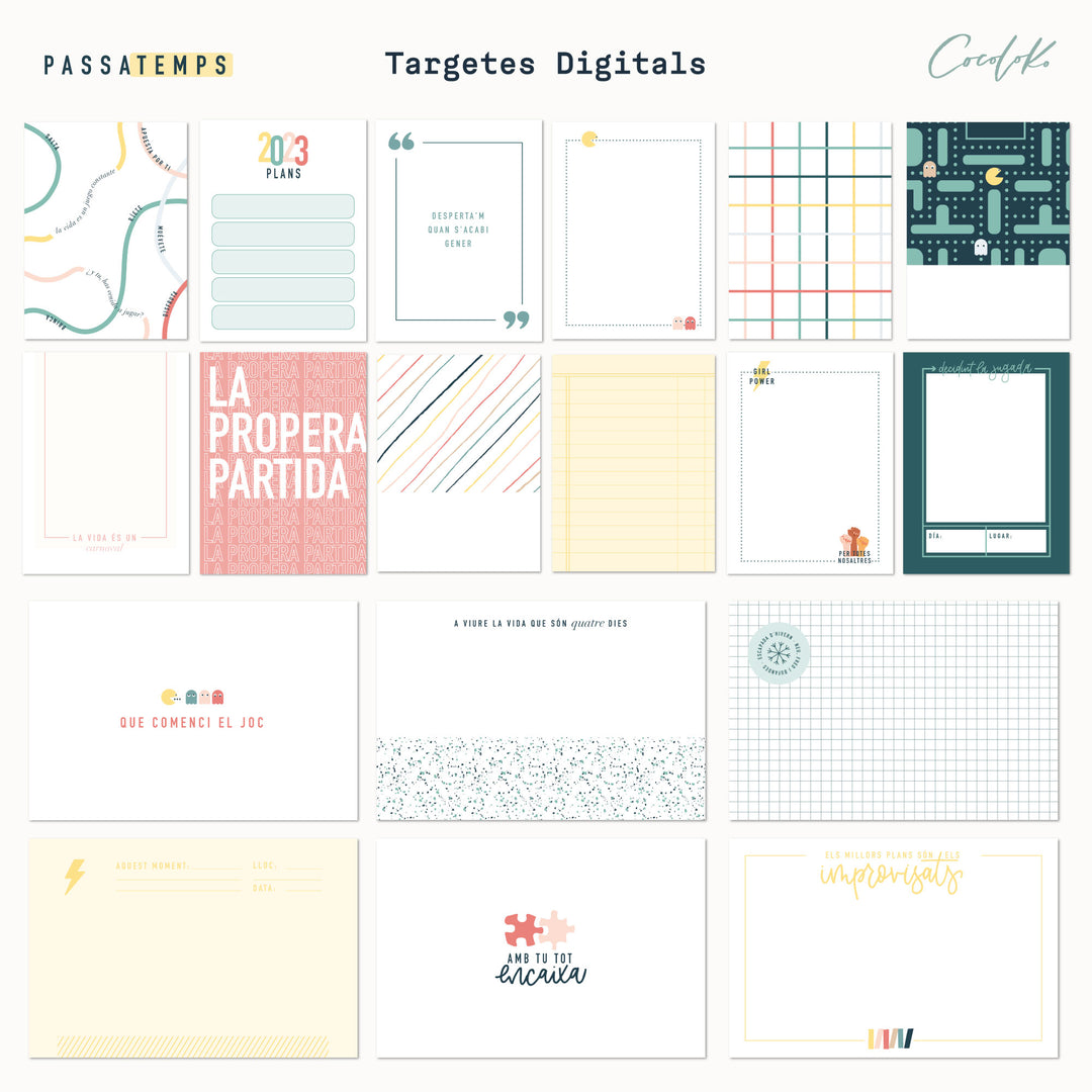 Pack de Tarjetas Digitales Pasatiempos - català