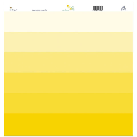 12x12 single-sided paper "yellow gradient" VERBENA 